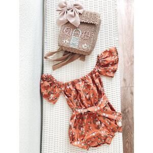 New Darling Floaty Floral Off Shoulder Romper Playsuit 18-24mths